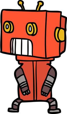 Vector cartoon robot