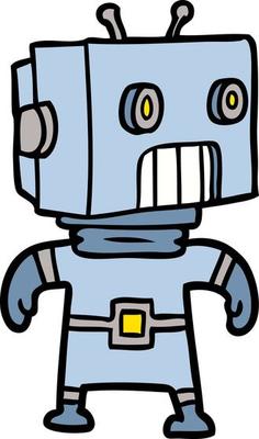 Vector cartoon robot