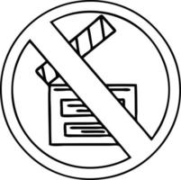 line drawing cartoon no directors sign vector