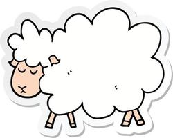 pegatina de una oveja de dibujos animados vector