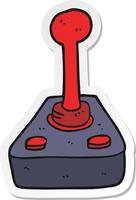 sticker of a cartoon joystick vector