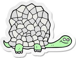pegatina de una tortuga de dibujos animados vector