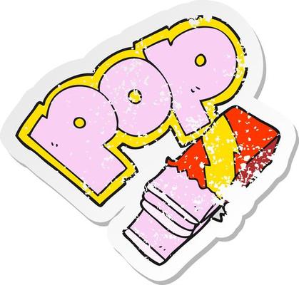 retro distressed sticker of a cartoon bubble gum