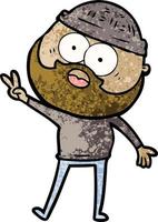 cartoon bearded man vector