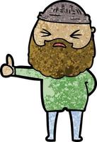 cartoon man with beard vector