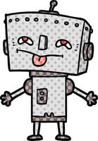 personaje de robot de dibujos animados vector