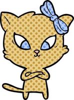 cartoon cat character vector