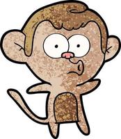 cartoon surprised monkey vector