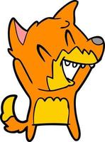 fox cartoon character vector