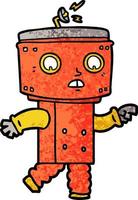 cartoon robot pointing vector