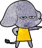 annoyed cartoon elephant vector