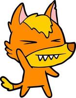 fox cartoon character vector