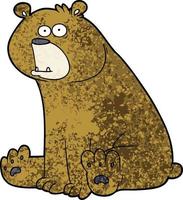 funny cartoon bear vector