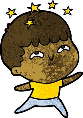 cartoon amazed boy