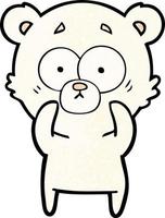 surprised polar bear cartoon vector