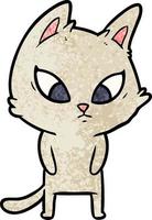 confused cartoon cat vector