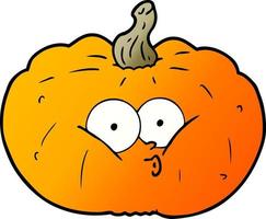 cartoon pumpkin character vector