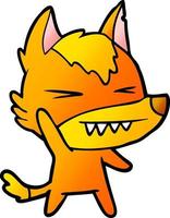 fox cartoon character vector