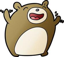 cartoon bear laughing vector