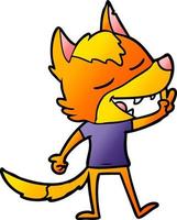 fox cartoon character vector