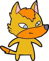 fox cartoon character vector