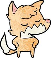 friendly cartoon fox vector