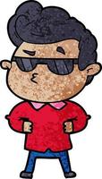 cartoon cool guy vector