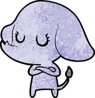 cute cartoon elephant vector
