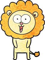 happy cartoon lion vector