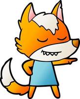 fox cartoon character vector