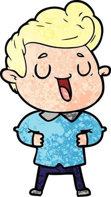 happy cartoon man