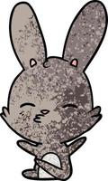 curious bunny cartoon vector