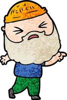 cartoon man with beard vector