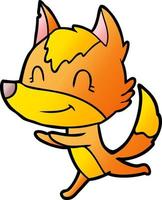 fox cartoon character vector