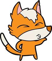 fox cartoon character vector