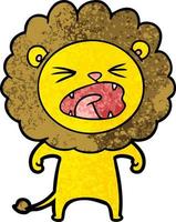 cartoon angry lion vector