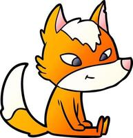 fox cartoon character vector