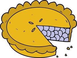 blueberry pie cartoon vector