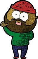 cartoon bearded man vector