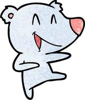 laughing bear cartoon vector