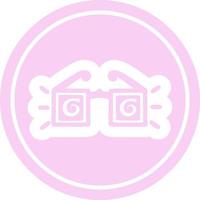 x ray specs circular icon vector