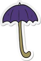 sticker of a cartoon umbrella vector