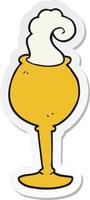 sticker of a cartoon magic goblet vector