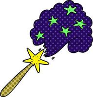 cartoon magic wand vector