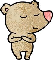 happy cartoon bear vector