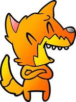 fox cartoon character vector