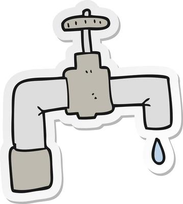 sticker of a cartoon dripping faucet 12360848 Vector Art at Vecteezy sticker of a cartoon dripping faucet 12360848 Vector Art at Vecteezy