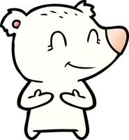 happy polar bear cartoon vector