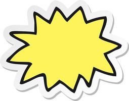 sticker of a cartoon explosion vector