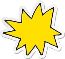sticker of a cartoon explosion symbol vector
